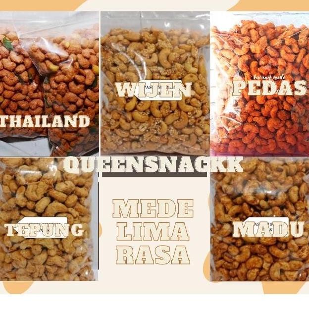 

Kacang Mede Semua Rasa(Pedas,Crispy,Thailand,Madu,Wijen) 1Kg Olshoppanda_