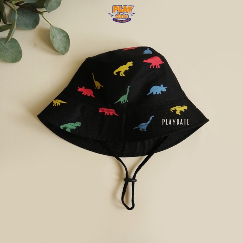 Bucket Hat Anak Polos Topi Anak Dino Kupluk Anak Topi Rimba Topi Piknik Anak Laki Laki Cowok Topi Bayi Motif Dino