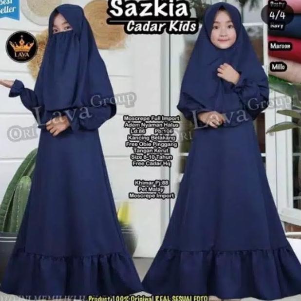 SETELAN BAJU GAMIS ANAK PEREMPUAN 9 10 11 12 13 tahun/FRE JILBAB CADAR