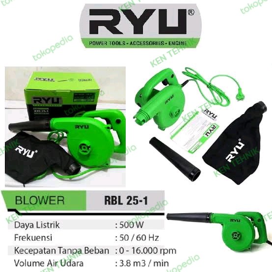 Blower Blower Tangan Angin Ryu Rbl 25-1. Hand Blower