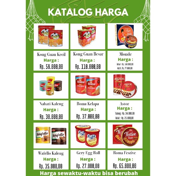 

❤️TERMURAH♥️ Aneka Roti Kaleng Lebaran