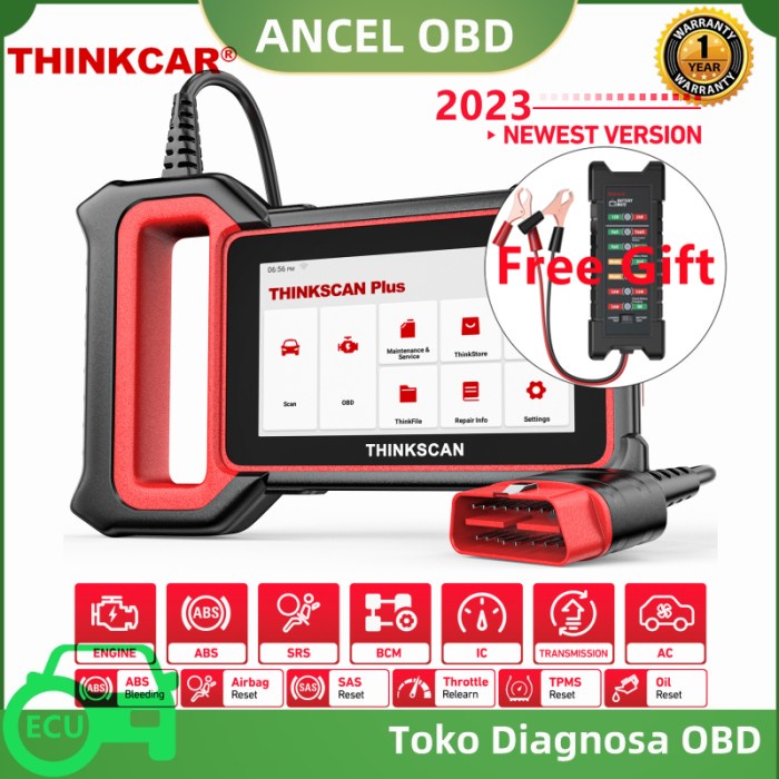 Terlaris Thinkcar Thinkscan Plus S7 7 Sistem 28 Pemeliharaa Fungsi Obd2 Scanner
