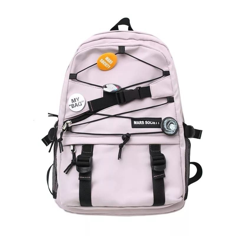 Tas Backpack Rj Pria/Wanita Fhasion Style Ransel Sekolah Free Pin Bros Tas Sekolah Tas Punggung SD/SMP/SMA