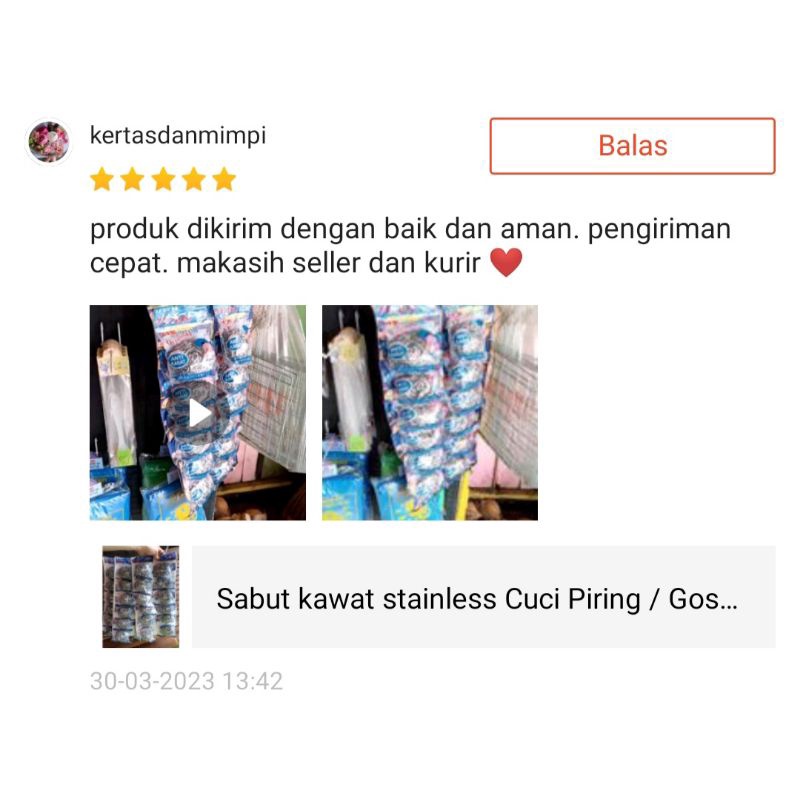 (12pcs)Sabut Kawat Stainless Grenjeng Sikat Cuci Gosok Piring Panci Wajan  Anti Karat Murah 1 Renceng