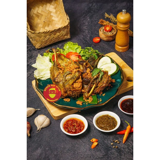 

Bebek ungkep 500gr an + sambel + kremesan tinggal goreng atau pake air fryer