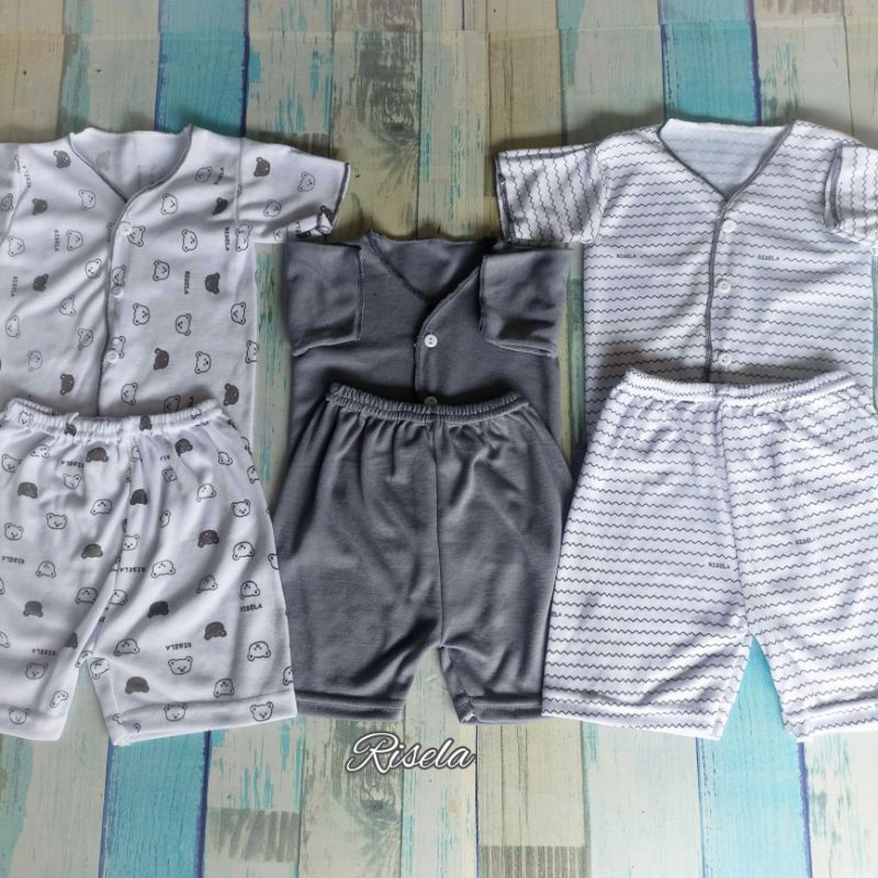 6 Pcs Baju dan Celana Bayi Newborn Set Baju Bayi Baru Lahir 0-6 Bulan