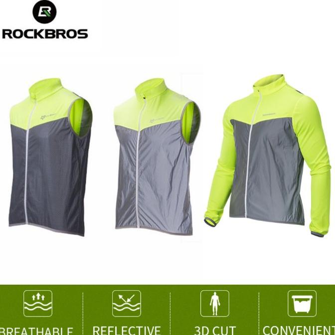 Rompi Sepeda Rockbros Vest Sepeda Vest Lari Reflective Breathable