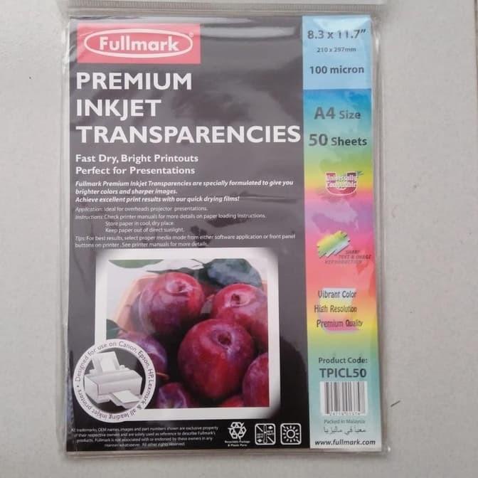 

Transparencies - Fullmark Premium Inkjet Transparencies A4