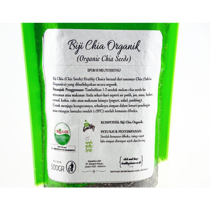 

PRODUK HEALTHY CHOICE CHIA SEEDS ORGANIK 500 GR