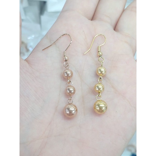 anting pajang bola  susun titanium  anti karat anti luntur