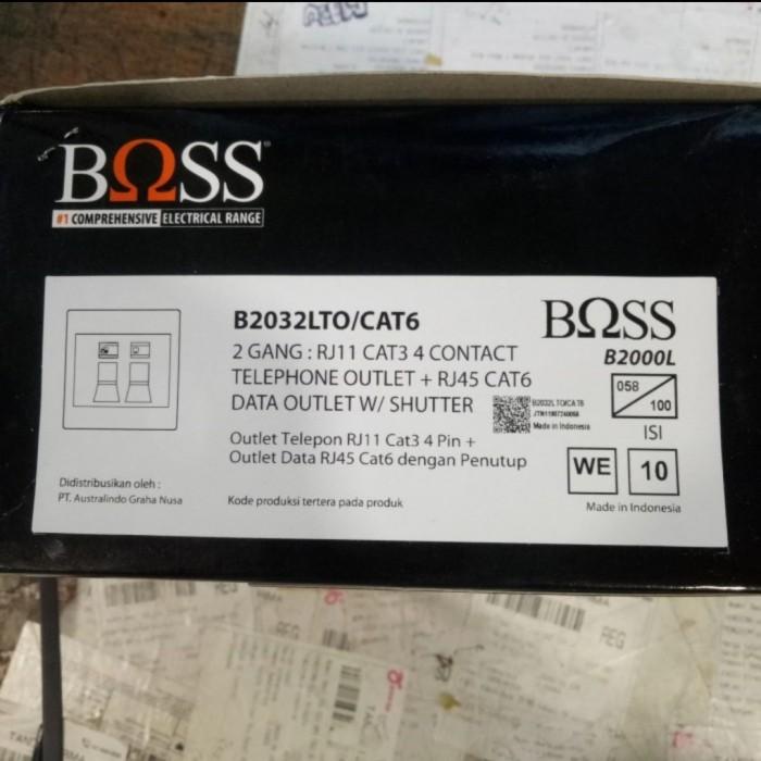 Stop Kontak Data Cat 6 + Telpon Boss/Outlet data Cat6 + telpon