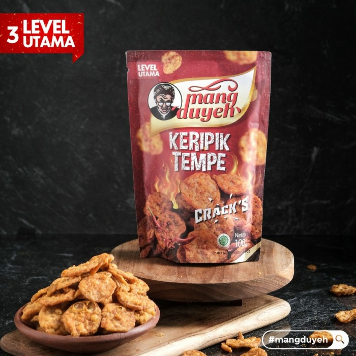 

Kripik Tempe mang Duyeh renyah gurih pedas manis level utama x 5. L 3