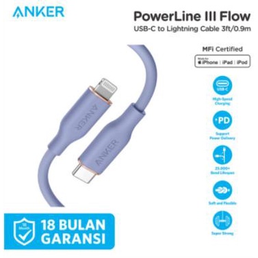Terlaris Anker Kabel Charger Anker Powerline Iii Flow Type C To Lightning 3Ft