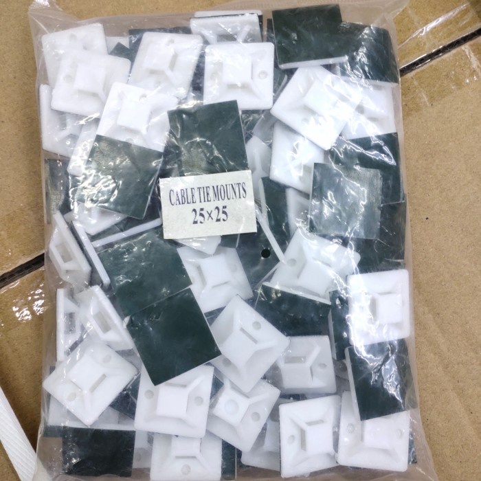 

Terlaris Cord Tie Mount 25X25Mm -Dudukan Kabel Ties