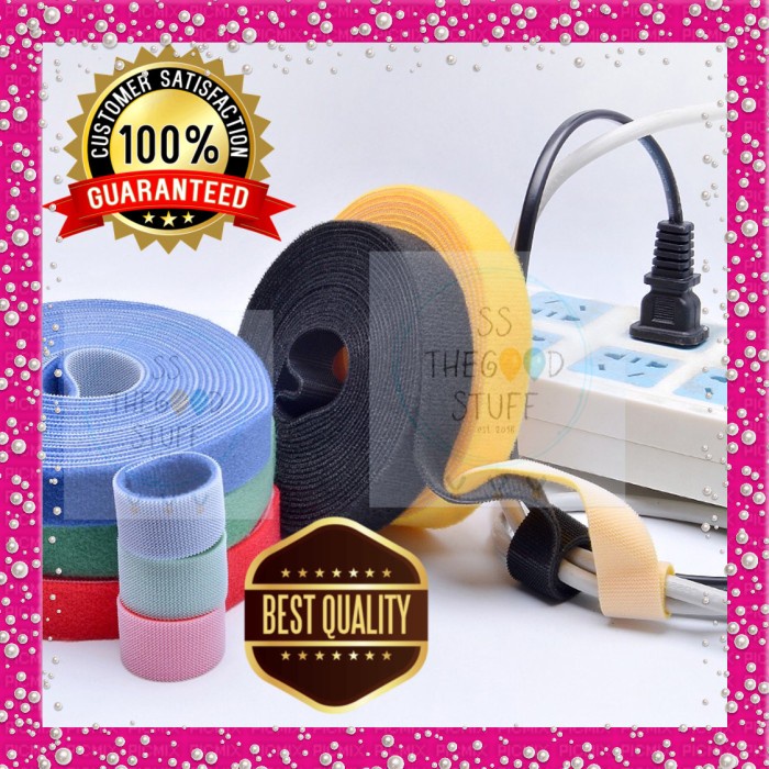 

Terlaris Cord Tali Pengikat Kabel Velcro 5 Meter Fiber Optik Cable Strap Ties Ori