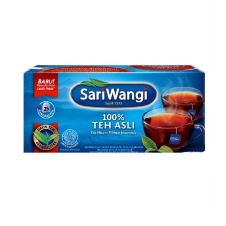 

Sariwangi 100% Teh Hitam Asli Teh Celup Sari Wangi Isi 25 Kantong