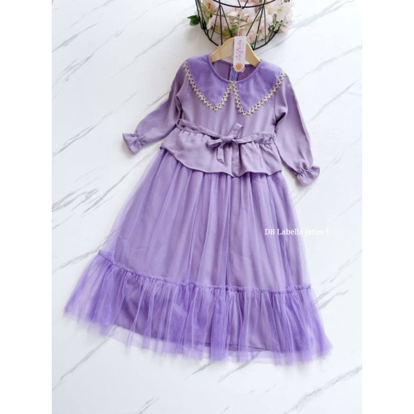 [LELIGRUP] 3-11TAHUN GAMIS PRINCESS ANAK PEREMPUAN TUTU CANTIK MEWAH ORIGINAL LABELLA