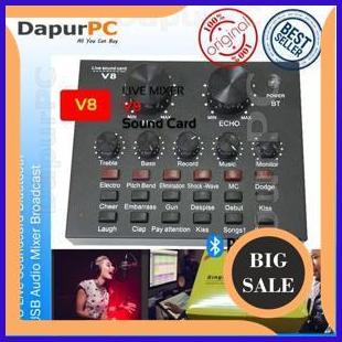 V8 External Audio Soundcard USB MIXER Live Broadcast Bluetooth perkakas 29M4R23