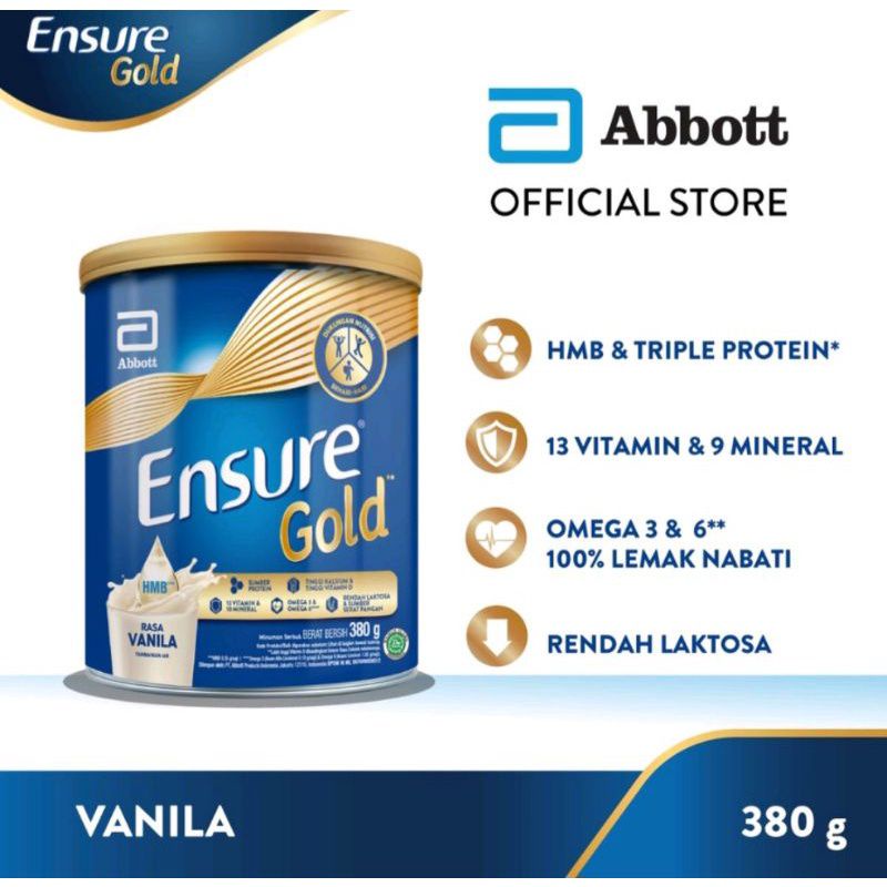 Ensure Gold Vanila Can 850 Susu Orang Tua dan Lansia