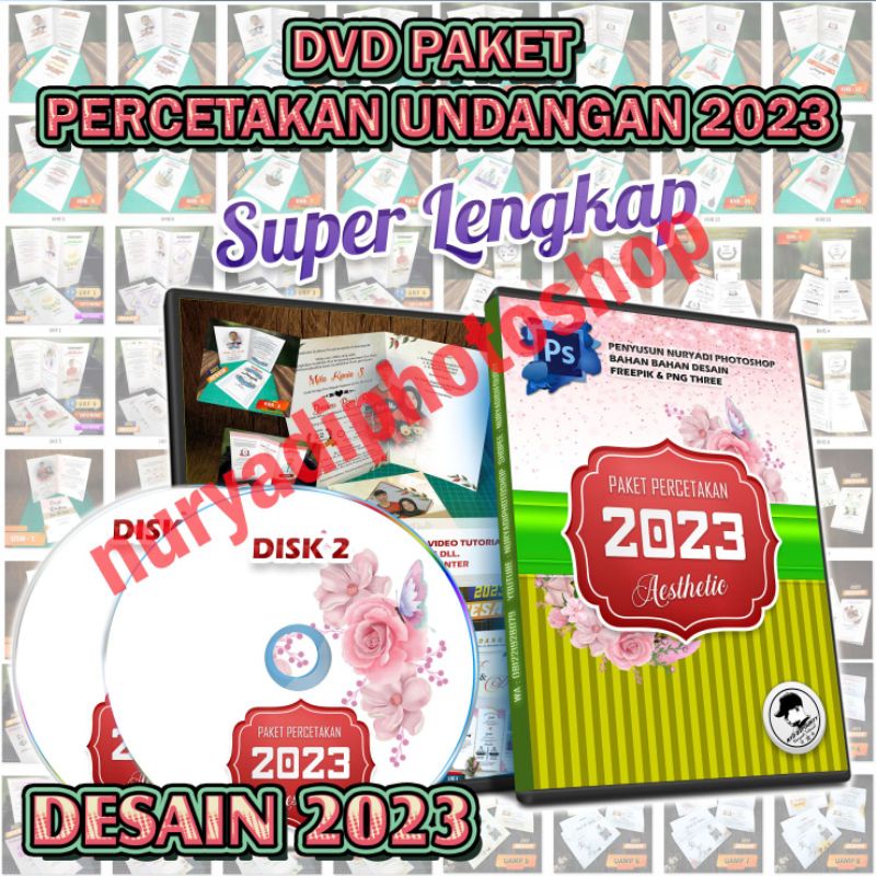 DVD paket percetakan 2023 super lengkap pormat photoshop