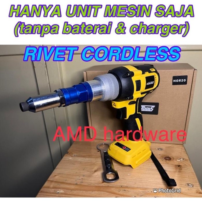 Ready Mesin Tang Paku Rivet Cordless Riveter Gun Nagawa Ngr20 Hanya