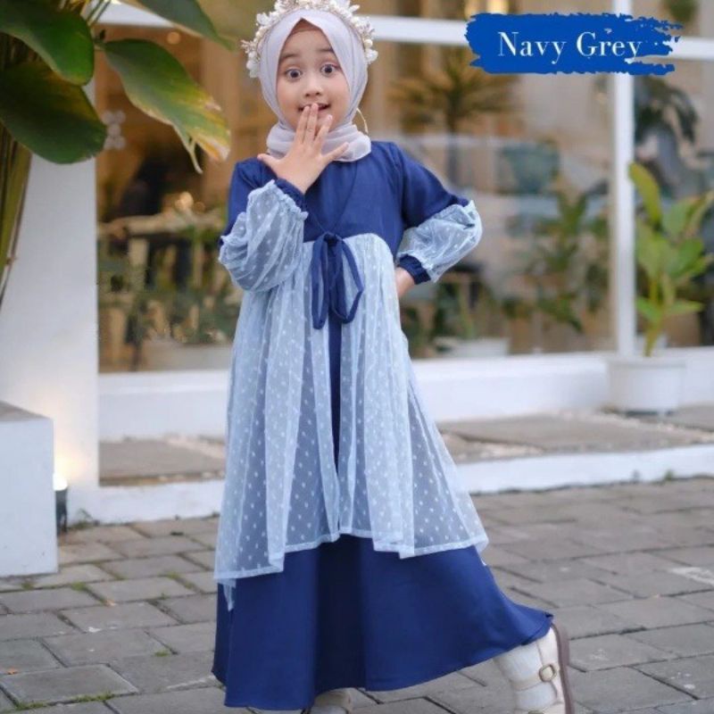 Gamis Anak Tile dot