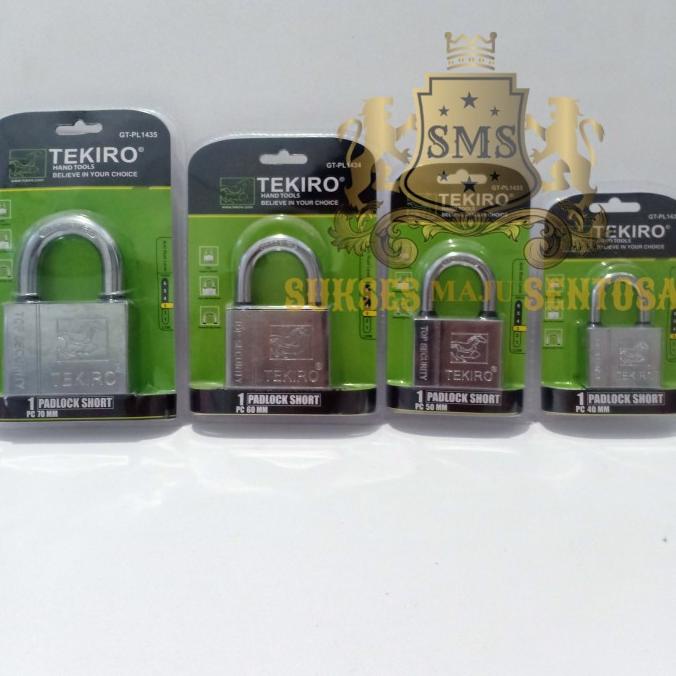 GEMBOK TEKIRO ANTI KARAT 50mm LEHER PENDEK/GEMBOK PAGAR RUKO GUDANG