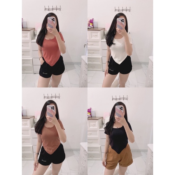 Malika croptop lengan pendek | croptop leher squareneck lengan pendek / panjang lancip bawah | atasan crop leher kotak | croptop korean fashion wanita | aquarius boutique89 grosir