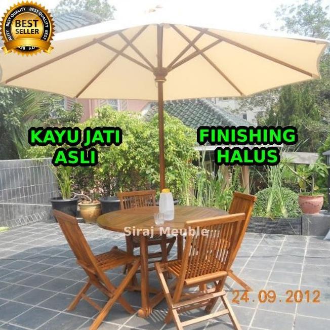 Ready Set Kursi Meja Payung Taman Cafe Payung Tenda Meja Payung