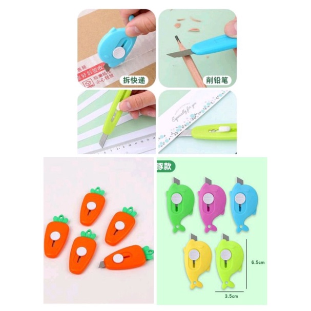 

Pisau Cutter Mini Lucu/ Mini Cutter Pemotong Kertas Mini Portable/ Pisau Cutter