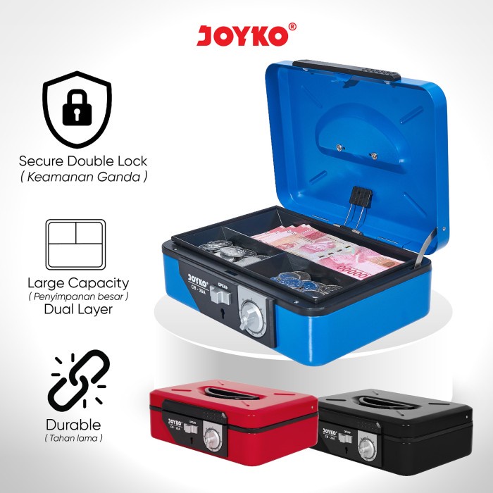 

Terlaris Cash Box / Kotak Uang / Kotak Kas Joyko Cb-26A