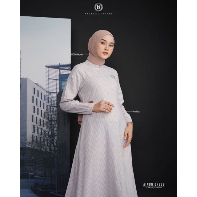 Ainun Dress Couple Gamis Pasangan Trend Lebaran 2023