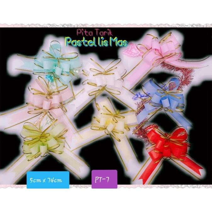 

Pita Tarik Serut Pastel Lis List Emas Besar PT7 5cm x 74cm (10 pcs)