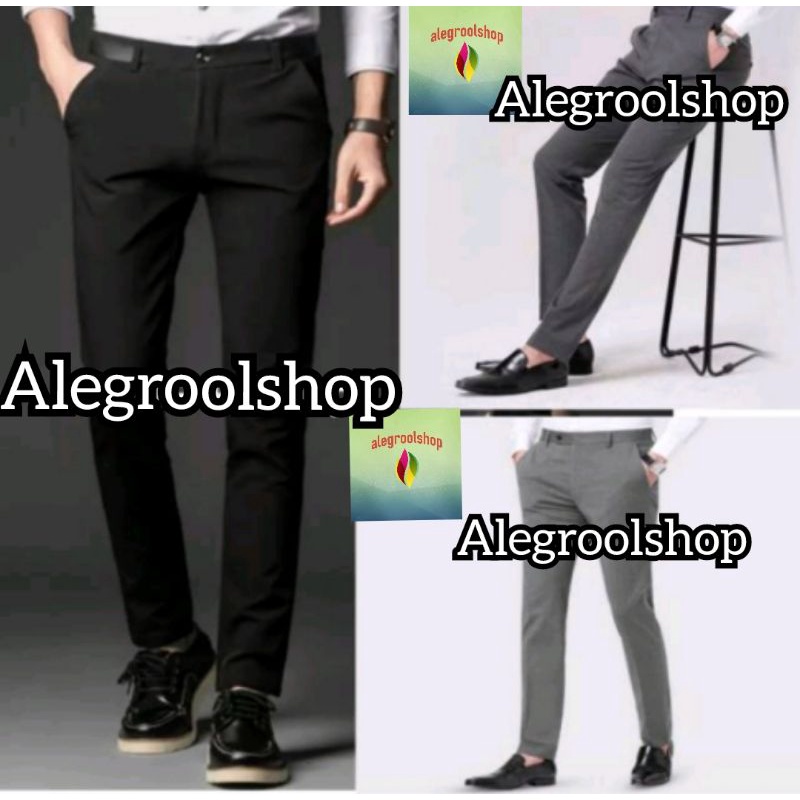 KUALITAS TERJAMIN!! Celana Formal Pria Panjang Slimfit Kantor Kerja Bahan