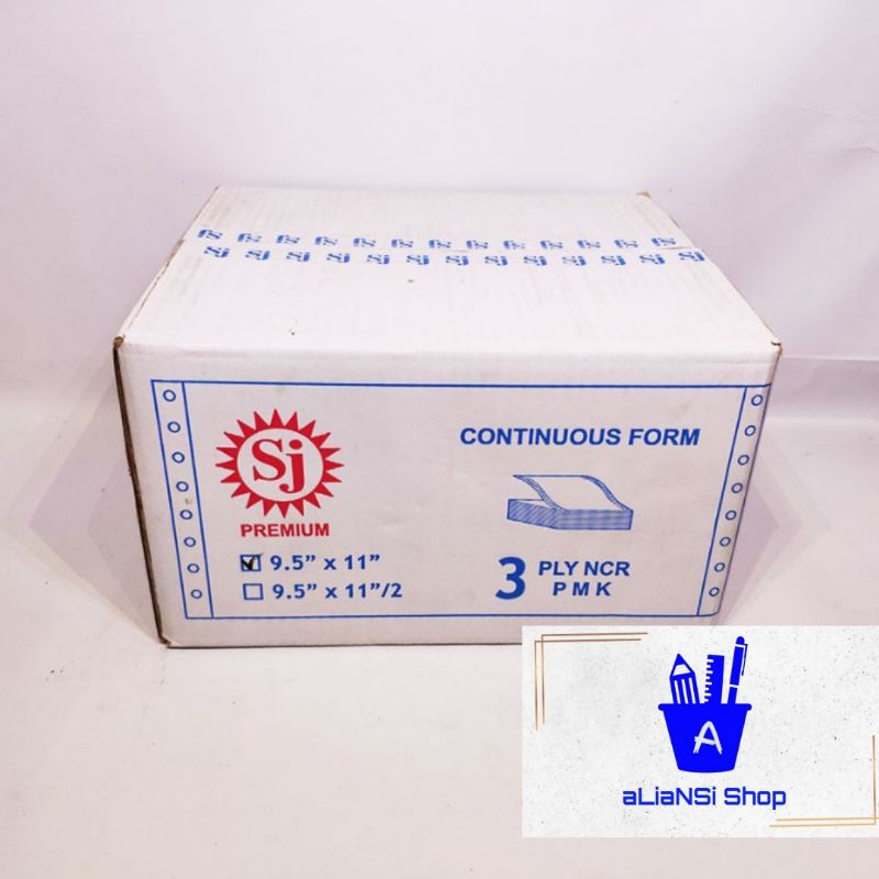 

Promo Continuous Form 9,5" x 11" (3 PLY NCR) - merk SJ PREMIUM