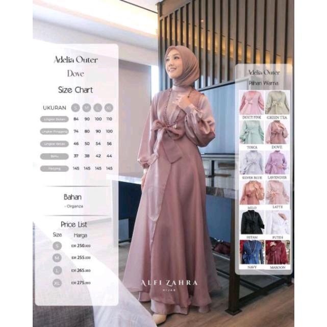 New nuha dress Alfizahrahijab dan adelia outer