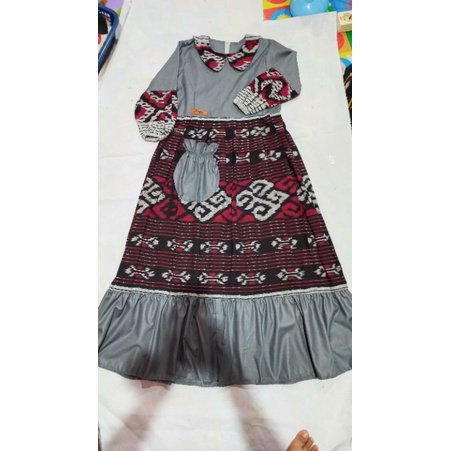 gamis lebaran/dress modern/copel tenun etnik