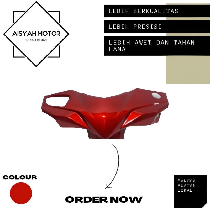 Cover Bodi Batok Depan Tameng Honda Beat FI Warna Merah Tahun 2012-2014