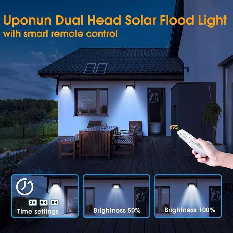 OOBEST Lampu LED Solar Panel Outdoor Light IP67 Cool White 65W 3000mAh B144