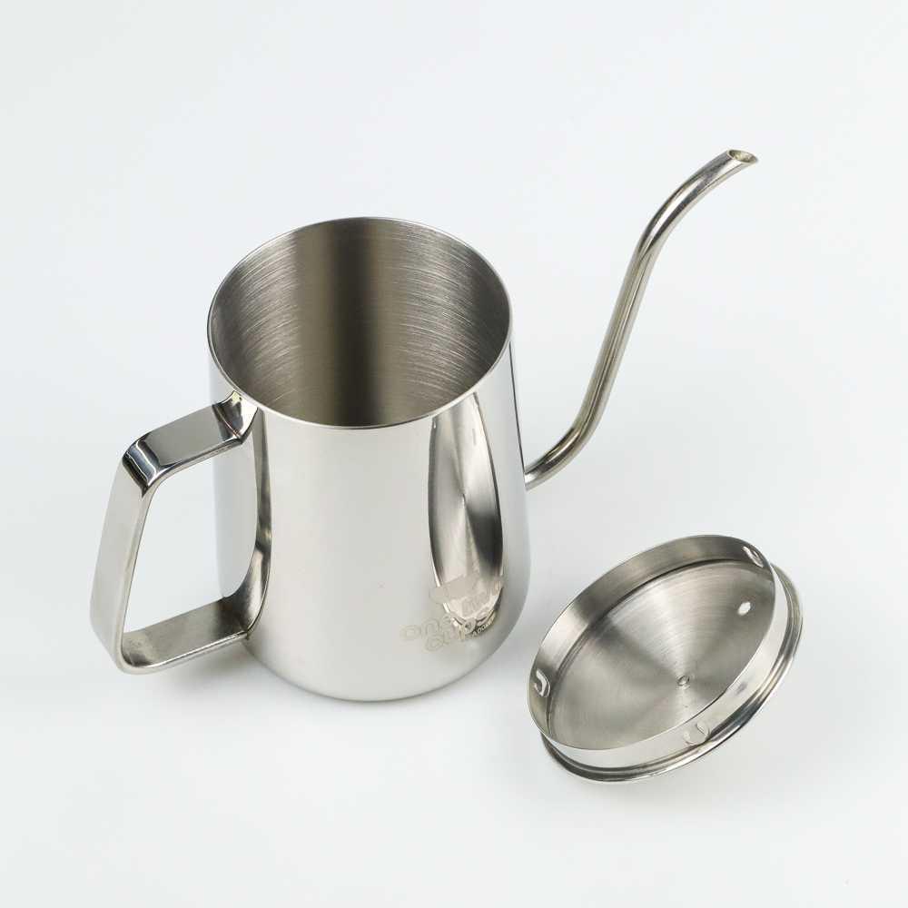 One Two Cups Teko Pitcher Kopi Teapot Drip Kettle Cup Stainless Steel A0052