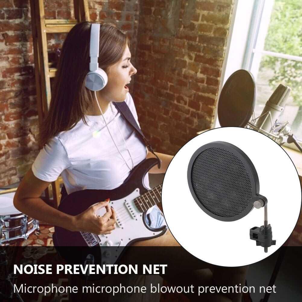 NoIcee Pop Filter Mikrofon Shield Dual Layer Rotatable 3 Inch S-2