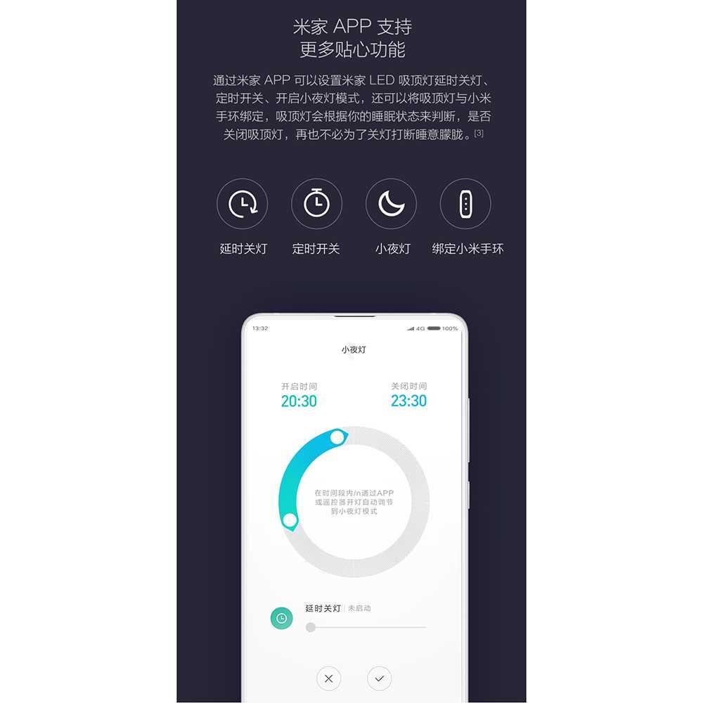 Philips ZhiRui Lampu Plafon LED Smart Lamp WiFi 40W 46cm 2700-5700K