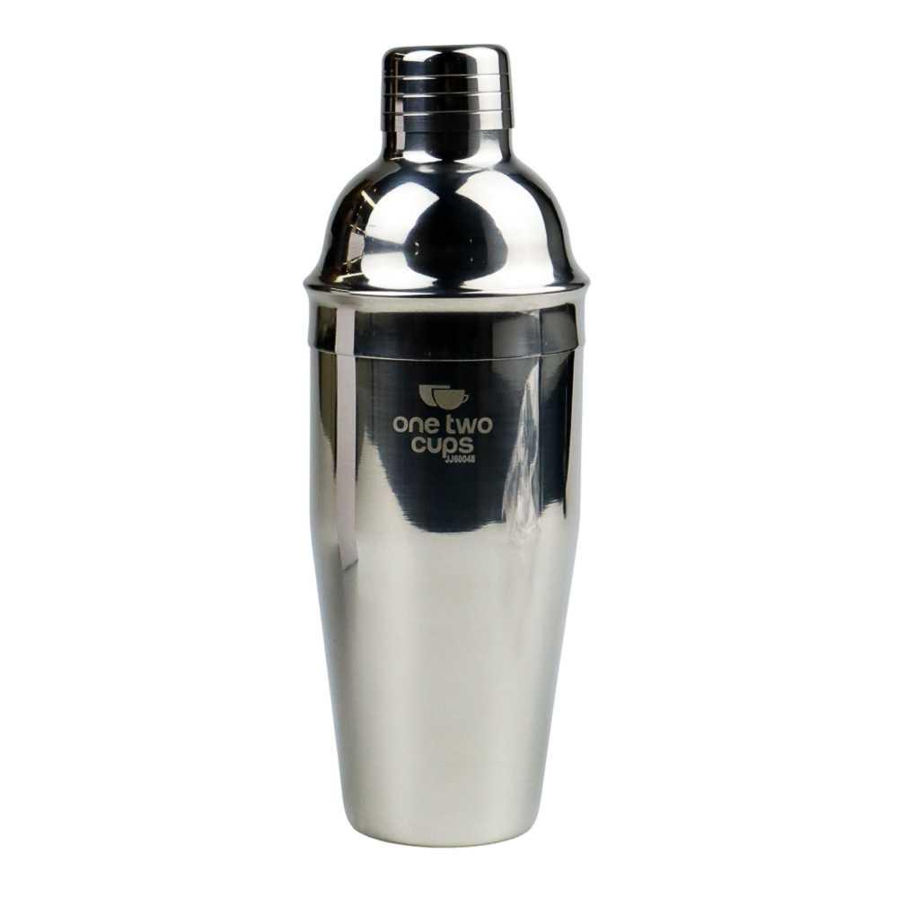 One Two Cups Cocktail Shaker Bartender Boston Style Stainless JJ60048