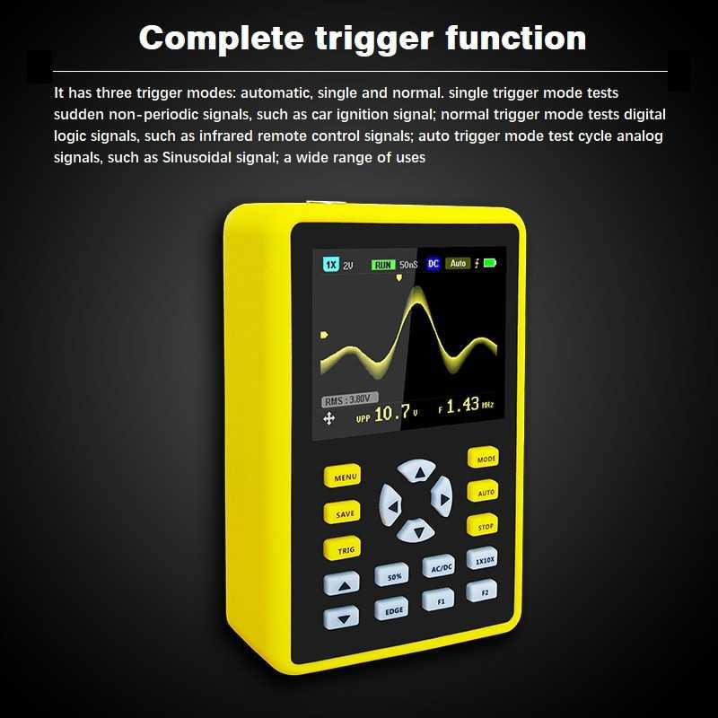 FNIRSI Digital Oscilloscope Handheld Portable 100MHz 500MS/s 5012H Scoter Listrik Scoter Listrik Volt Meter Motor Volt Meter Motor Volt Meter Digital Volt Meter Digital Volt Meter Ac Volt Meter Ac Tester Digital Multitester Tester Digital Multitester Volt