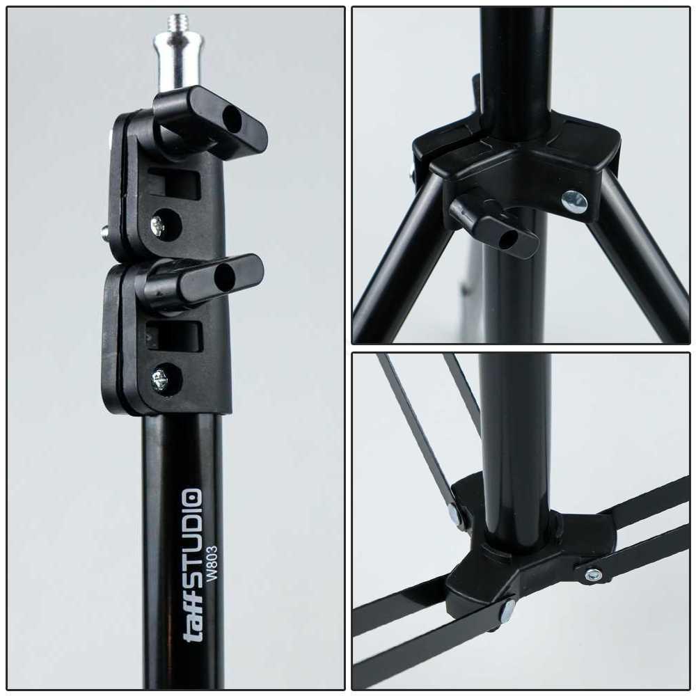 TaffSTUDIO Portable Light Stand Tripod 200cm for Studio Lighting 803