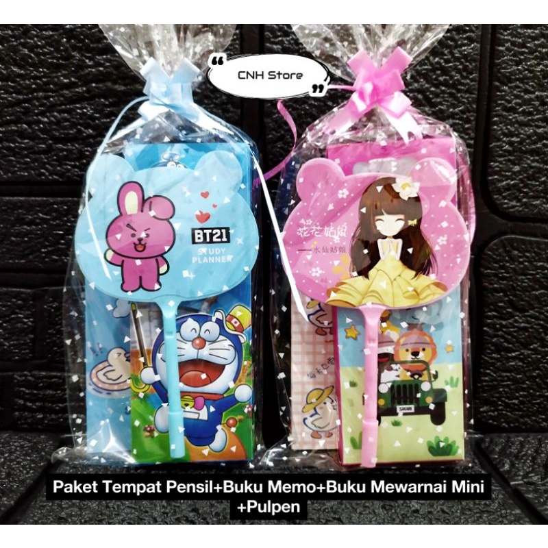 4 IN1 SOUVENIR ULANG TAHUN ANAK / HAMPERS ULANG TAHUN / BINGKISAN ULTAH / HADIAH LOMBA/KADO/BINGKISA