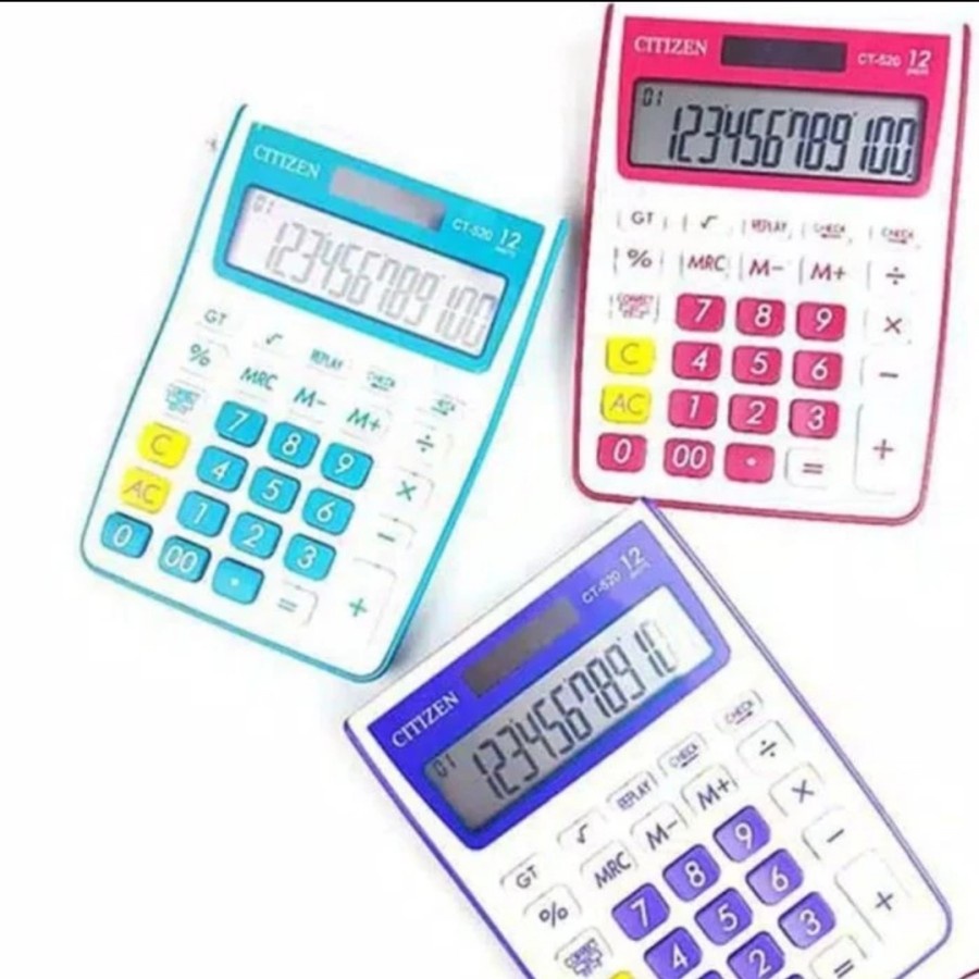 

Kalkulator 12 Digit CT-520 - Calculator Warna Warni Bisa Cek Ulang
