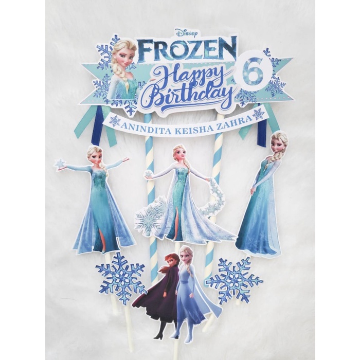 Terlaris Cake Topper Frozen Elsa / Topper Kue Frozen Elsa / Elsa Frozen