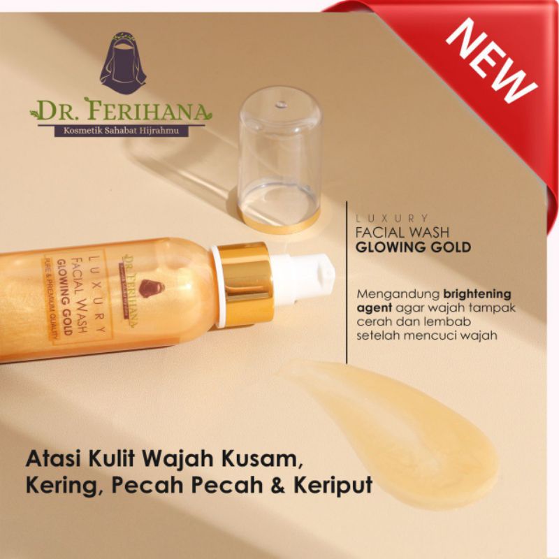 FACIAL WASH GLOWING & ANTI FLEK - GOLD Dr.FERIHANA
