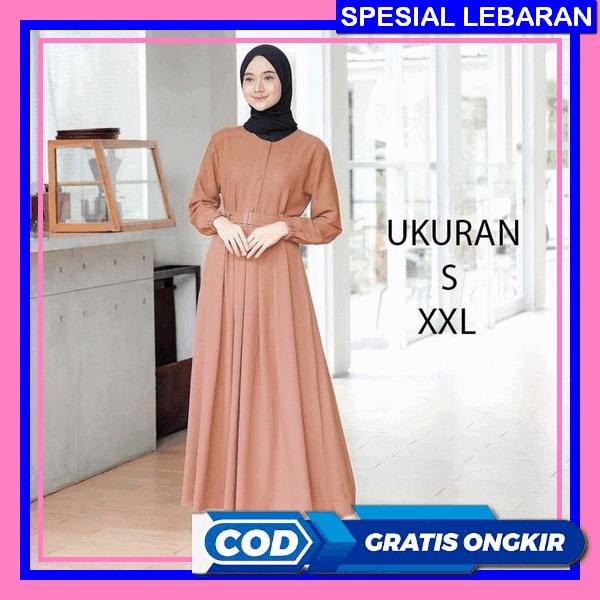 Gamis Terbaru Lebaran 2023 Dress Korean Style Drees Satin Premium Kondangan Derss Wanita Muslim Ori 